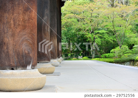 Pillars and paving stones in the temple gate Pillars and paving stones in the temple gate 29752556