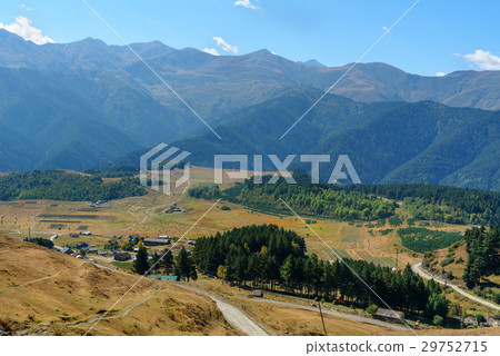 View on Mountains and Omalo village. Georgia 29752715