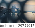 Tokyo gate bridge looking through wire mesh 29753017