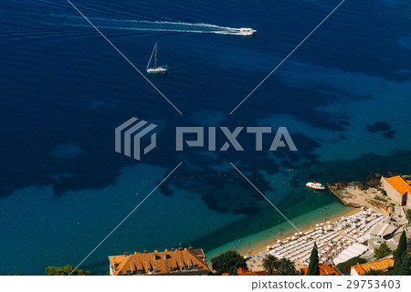 Sailboat near the old town of Dubrovnik Sailboat near the old town of Dubrovnik 29753403