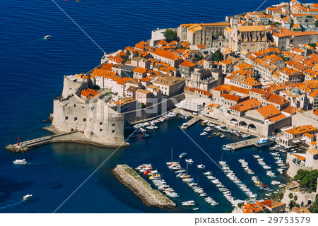 Dubrovnik Old Town view from the observation deck Dubrovnik Old Town view from the observation deck 29753579