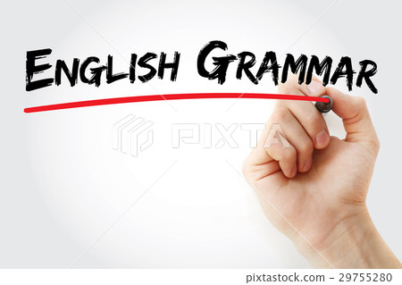 Hand writing English grammar with marker Hand writing English grammar with marker 29755280
