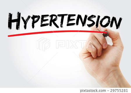 Hand writing Hypertension with marker Hand writing Hypertension with marker 29755281