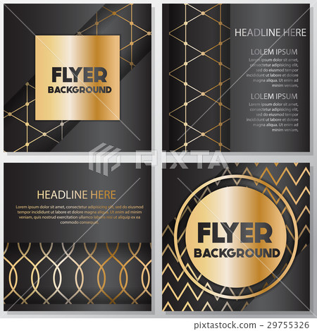 Gold banner background flyer style Design Template 29755326
