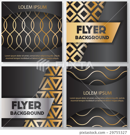 Gold banner background flyer style Design Template 29755327