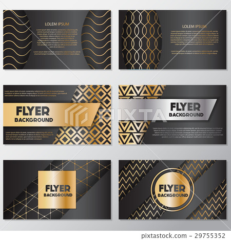 Gold banner background flyer style Design Template 29755352