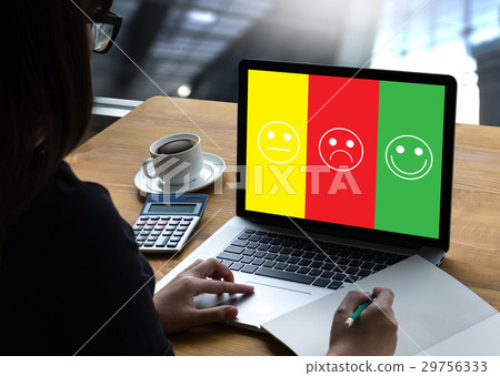 business man and woman select happy on evaluation? 29756333