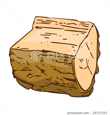 Wooden Log isolated Wooden Log isolated 29757101