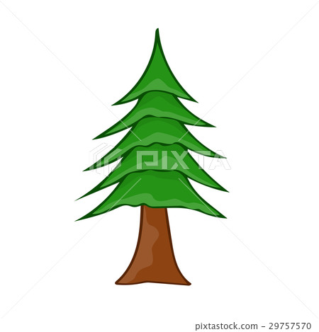 Christmas tree isolated illustration 29757570