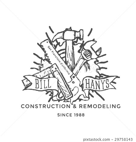 Construction Company Label and Badges. Vector Construction Company Label and Badges. Vector 29758143