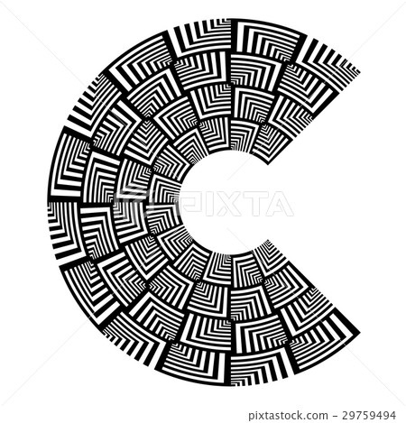 Abstract design element. Letter C. Abstract design element. Letter C. 29759494