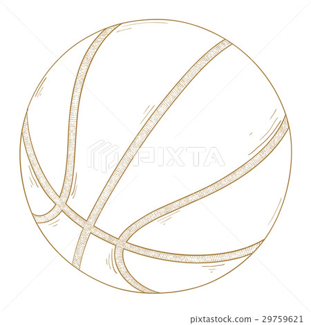 Basketball ball. Hand drawn sketch 29759621