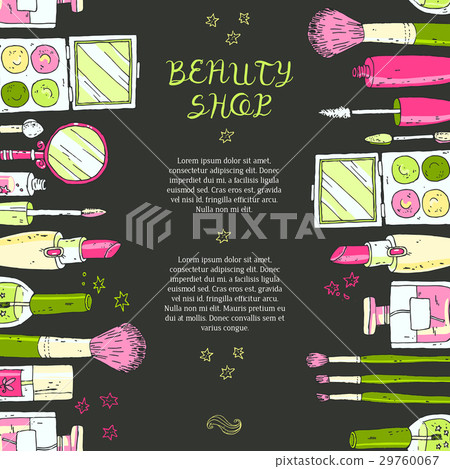 Makeup cosmetics tools background and beauty Makeup cosmetics tools background and beauty 29760067