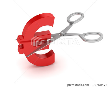 Euro Sign and Scissors 29760475