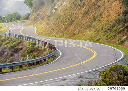 Highway 1 on the pacific coast, California, USA. Highway 1 on the pacific coast, California, USA. 29761069