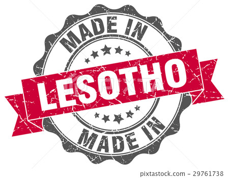 made in Lesotho round seal 29761738