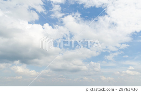 White cloud and blue sky in afternoon 29763430