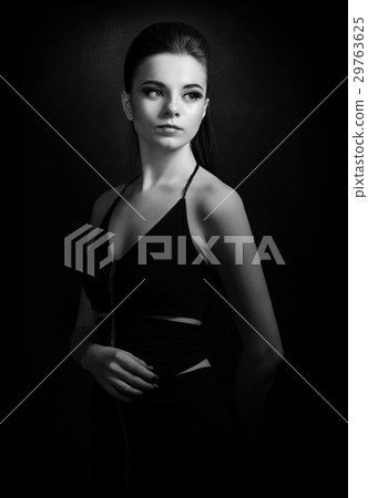 Portrait of young woman (monochrome version) Portrait of young woman (monochrome version) 29763625