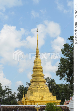 Golden pagoda in nan province thailand 29764108