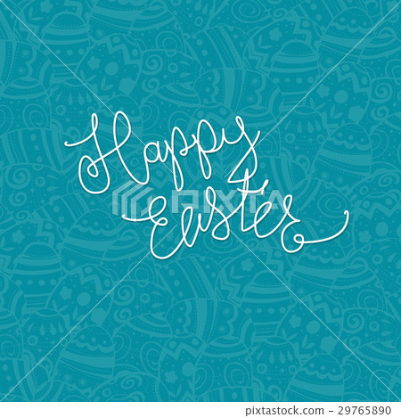 Happy Easter. Eggs pattern monochrome background. Happy Easter. Eggs pattern monochrome background. 29765890