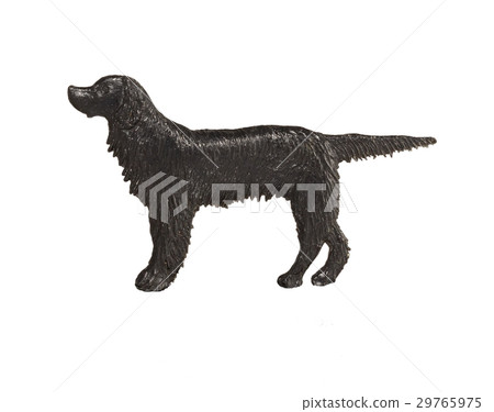 Black dog figure on white background, English 29765975