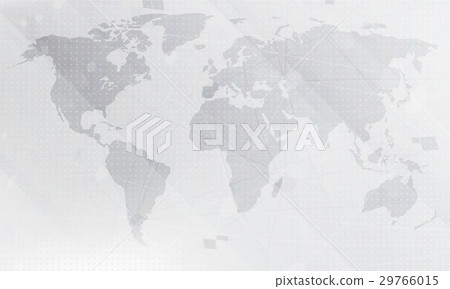 Abstract light grey world map background.   29766015