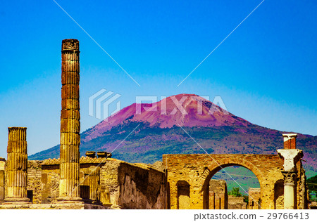 The famous antique site of Pompeii, near Naples. The famous antique site of Pompeii, near Naples. 29766413