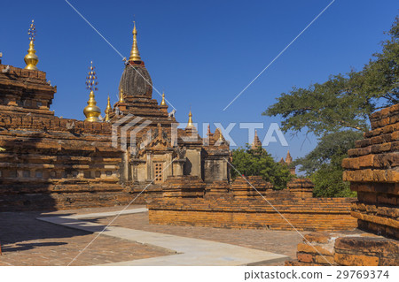 Bagan buddha tower at day 29769374