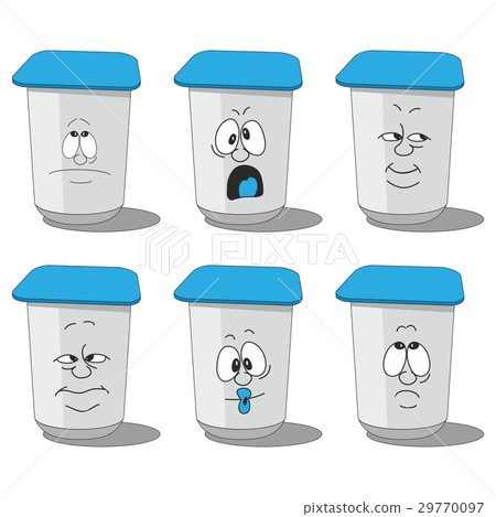 Set smiling plastic cups 011 Set smiling plastic cups 011 29770097