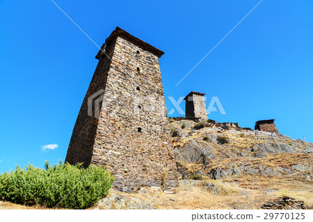 Fortress Keselo in Upper Omalo village.  Georgia 29770125