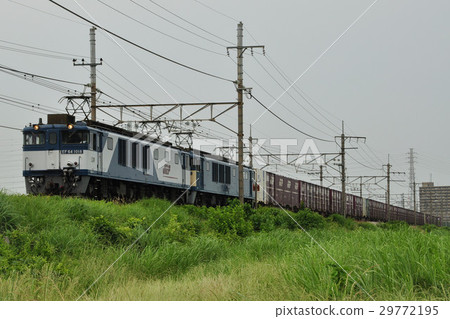 EF 64 type towing freight train running on Musashino Line EF 64 type towing freight train running on Musashino Line 29772195