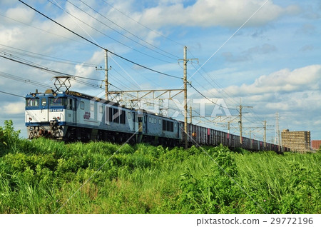 EF 64 type towing freight train running on Musashino Line EF 64 type towing freight train running on Musashino Line 29772196