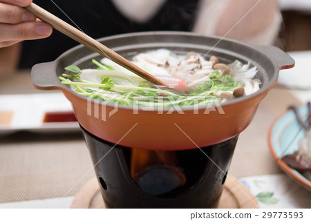 Shabu-shabu hot pot with Japanese sea bream 29773593