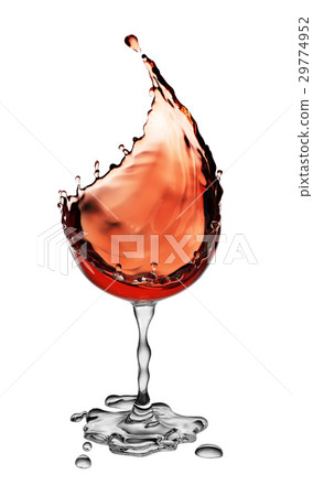 red wine glass on a white background red wine glass on a white background 29774952