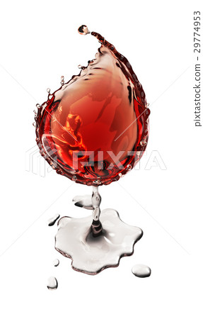 red wine glass on a white background red wine glass on a white background 29774953