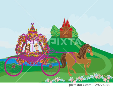 princess with prince in the carriage princess with prince in the carriage 29776070