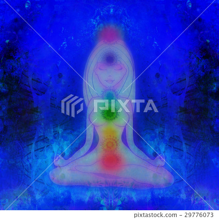 Human energy body, aura, chakras in meditation Human energy body, aura, chakras in meditation 29776073