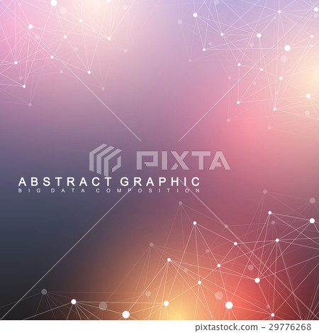 Geometric graphic background molecule and 29776268