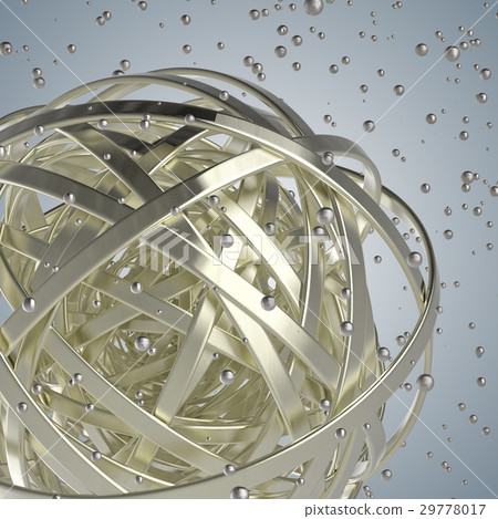 3d sphere of multicolored rings in cloud  29778017