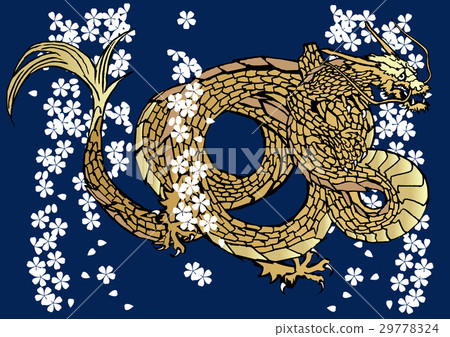 Japanese Pattern Dragon Vector 29778324