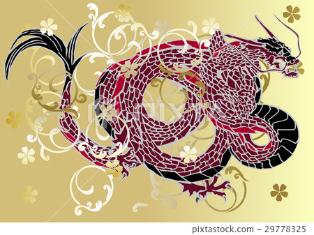 Japanese Pattern Dragon Vector - Stock Illustration [29778325] - PIXTA