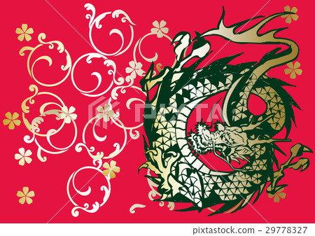 Japanese Pattern Dragon Vector - Stock Illustration [29778327] - PIXTA