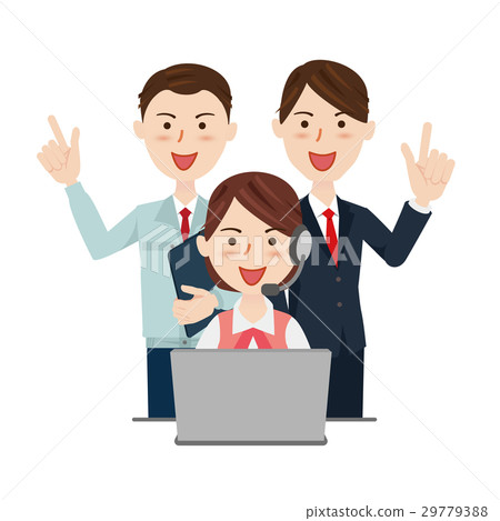 Business team operator - Stock Illustration [29779388] - PIXTA