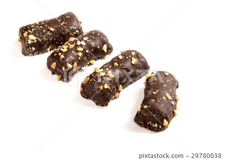 chocolate sticks with filling isolated on a white  29780038