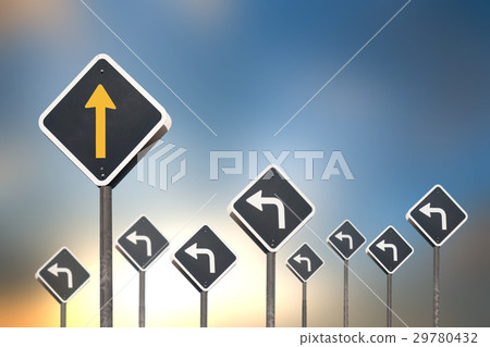 different way concept by traffic sign 29780432