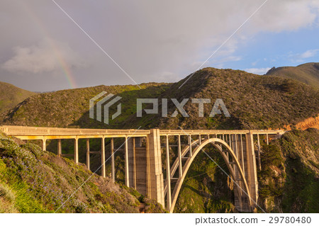 Storm Over Bixby Bridge California 29780480