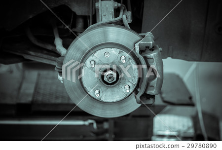 brake disk and detail of the wheel 29780890