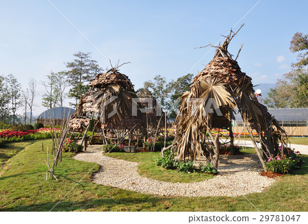 Huts made of twigs. Huts made of twigs. 29781047