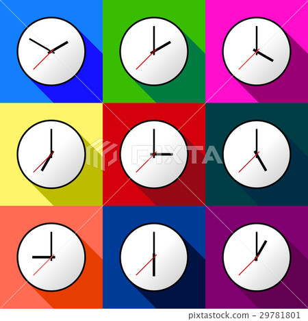 Set clock icon Vector illustration design EPS10 Set clock icon Vector illustration design EPS10 29781801