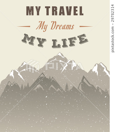 Mountain Poster with Quote 29782314